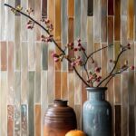 subtle multicolor rainbow vertical subway tile backsplash, solid color tiles, organic modern style --ar 2:3 --style raw Job ID: 3e386f34-a8aa-48ab-8aab-4fb0f25093c3