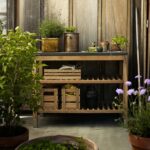 Skagerak Pantry Serving Table in Tan_Black